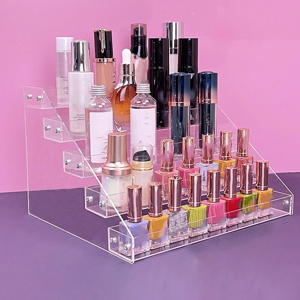 4-Tier Organizer Acrylic Display Stand Compact Dimensions