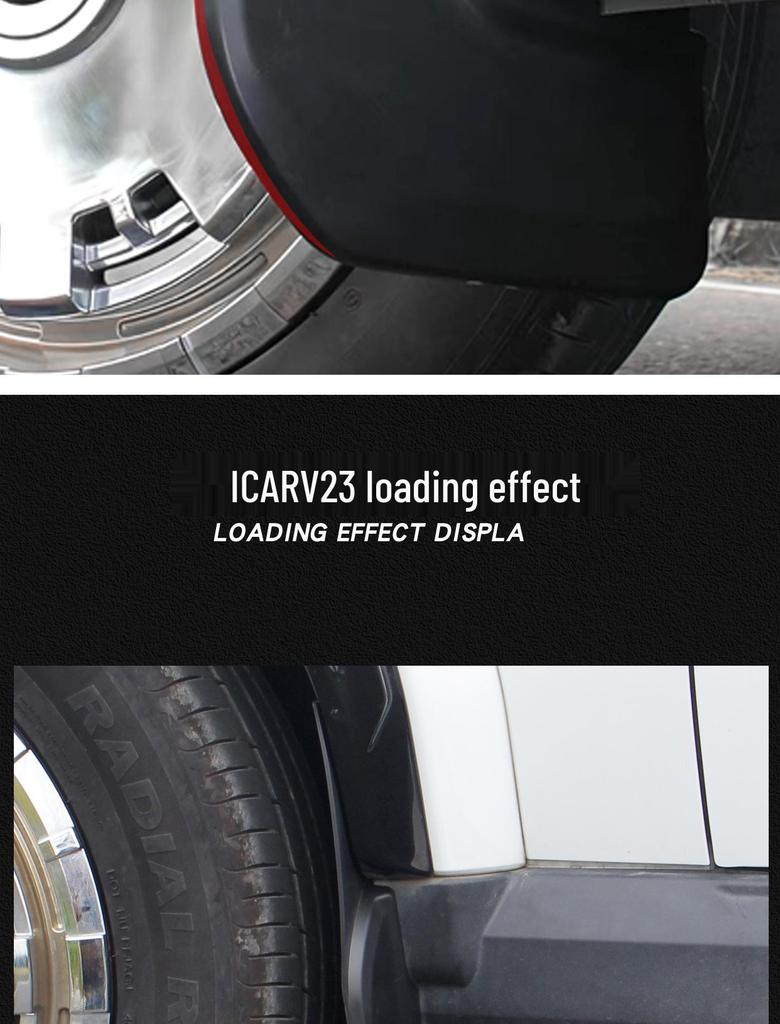 Rear Bumper Fender Flares for Chery ICAR V2 - Rear Wheel Mud Flaps and Splash Guards