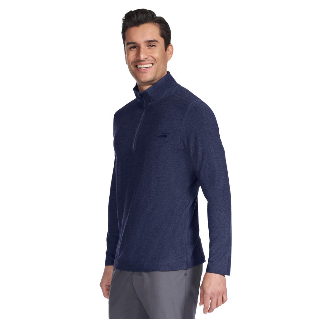 Skechers GoDri All Day 1/4 Zip, Mens Navy Sweatshirt