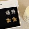 Silver Needle Round Ball Fireworks Earrings Temperament Cold Wind Stud Earrings Niche Fashion Personality Versatile Earrings Women