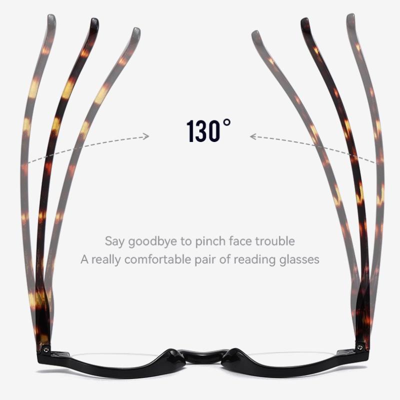 Stylish Half-Frame Blue Light Blocking Presbyopia Glasses Retro Men'S & Women'S Versatile Small-Frame Comfort Reading Glasses