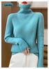 Women's Cashmere Loose High Neck Sweater - Pure Wool Base Layer Pullover for Autumn/Winter