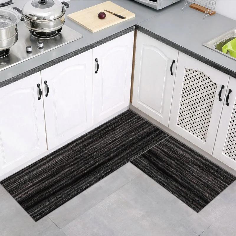 

1Pcs Modern Wood Grain Printed Floor Mat Bathroom Kitchen Living Room Bedroom Non-slip Entrance Doormat Rug Carpet Home Decor 40x60cm