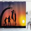 3D Basketball Shower Curtain Sets For Boys Teens Athlete Gym Theme Sports Bathroom Curtain Polyester Waterproof Shower Curtain