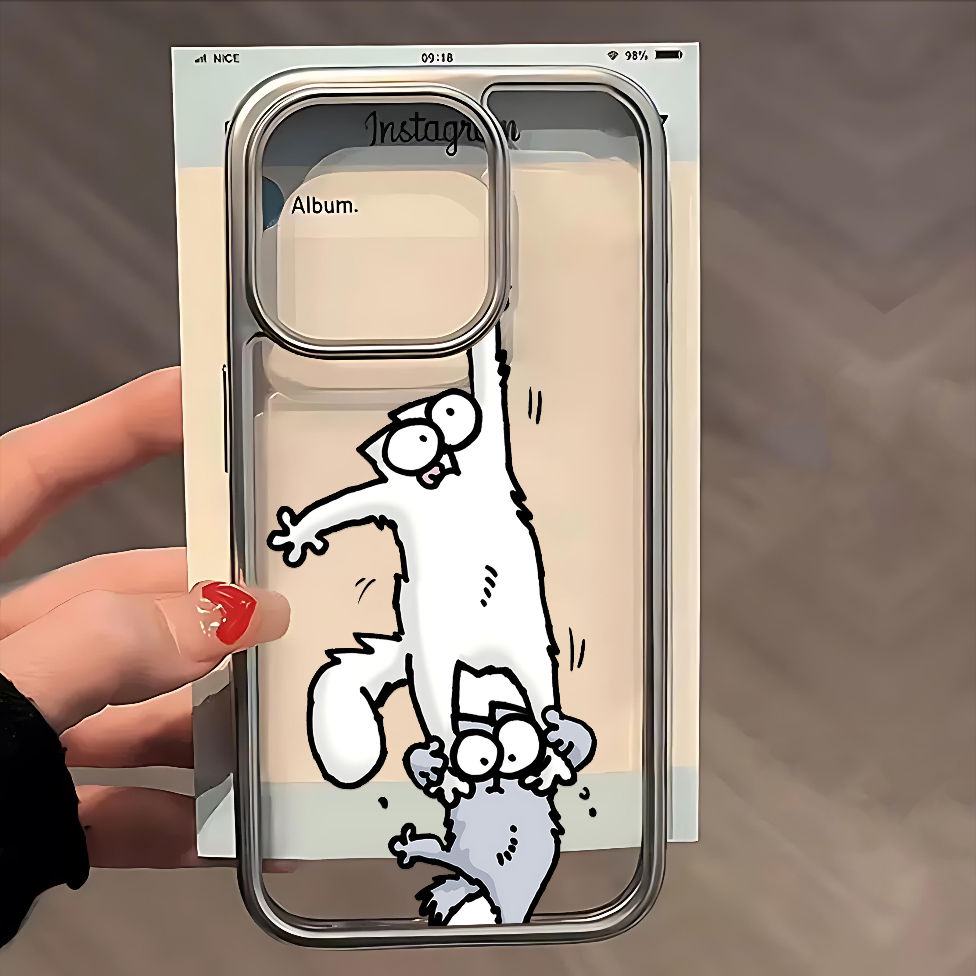 

Cute S-Simons-Cat Phone Case for iPhone 17 16e 16 15 14 13 12 11 Air Pro Max X XR XSMAX 8 7 Plus Luxury Clear Soft Back Cover iPhone 11