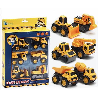 1/60 Construction Toys,6Pcs Construction Vehicles Trucks Vehicle Toy Toddlers Toys Mini Car Toys Set Die Cast Engineering Excavator Digger Trucks