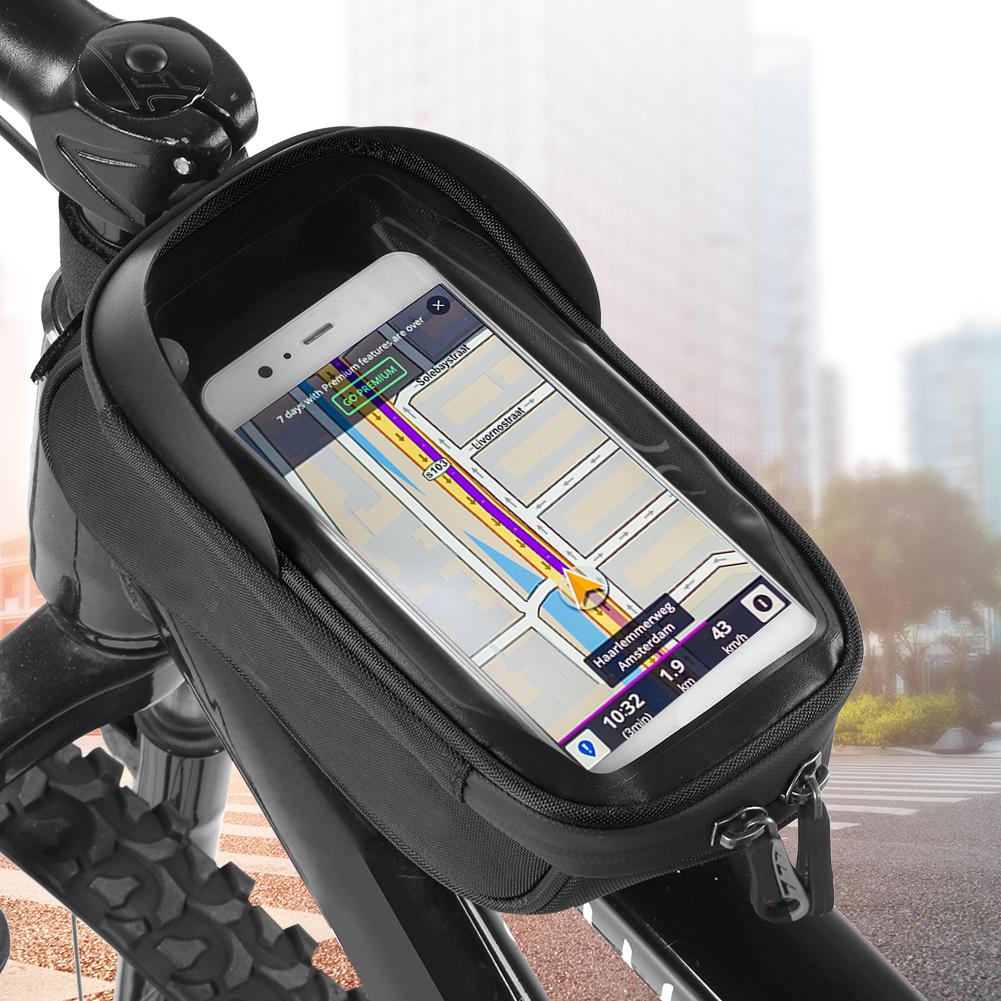 WHEEL UP Rainproof Bicycle Bag Frame Front Top Tube Reflective Cycling Bike Bags Touch Screen Bag Mountain Bike