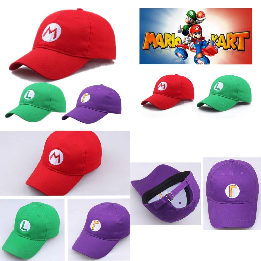Super Mario Role Play Purple Baseball Cap Embroidered Outdoor Accessory