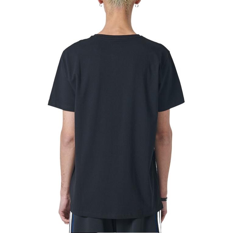 adidas Retro Buchstaben Logo Druck Atmungsaktives Sport Lauf Rundhals Kurzarm T-Shirt Herren T-Shirts Schwarz Gold ADICTT-BG