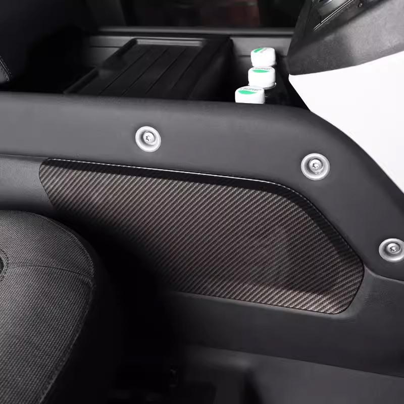 For Land Rover Defender 90 110 130 -24 ABS Carbon Fiber Car Central Control Storage Box Partition Cover Trim Car Accessories