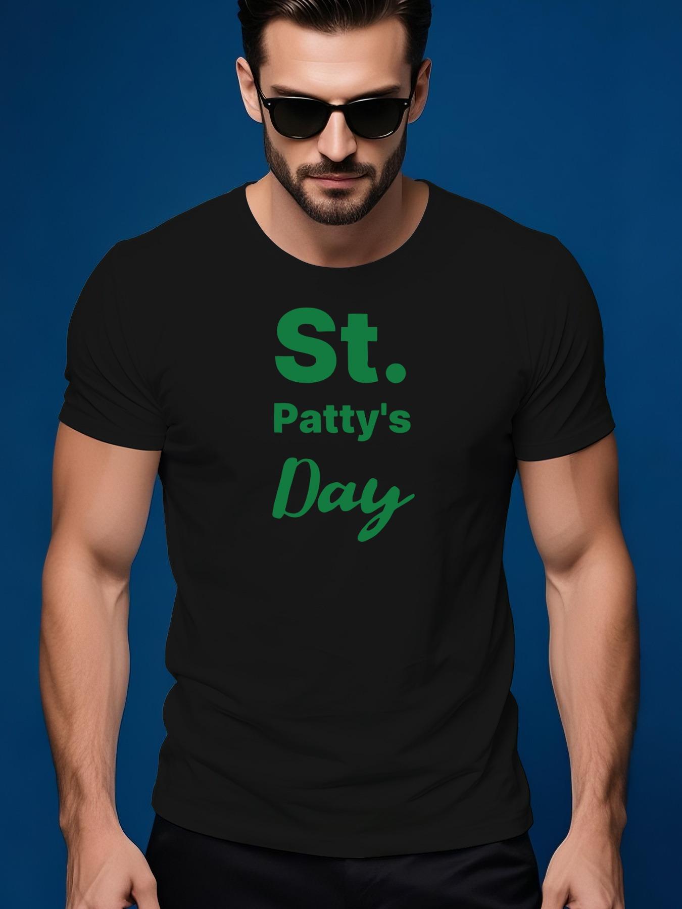 St. Patrick S Day Graphic Tshirt - Black Casual Crew Neck... XXL