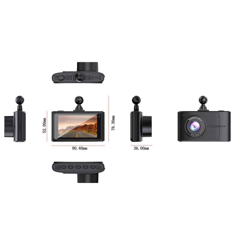 3Inch IPS Dashcam GPS WIFI Car DVR Dual Camera for Car Front 4K and Rear 1080P Angle HD Night Vision