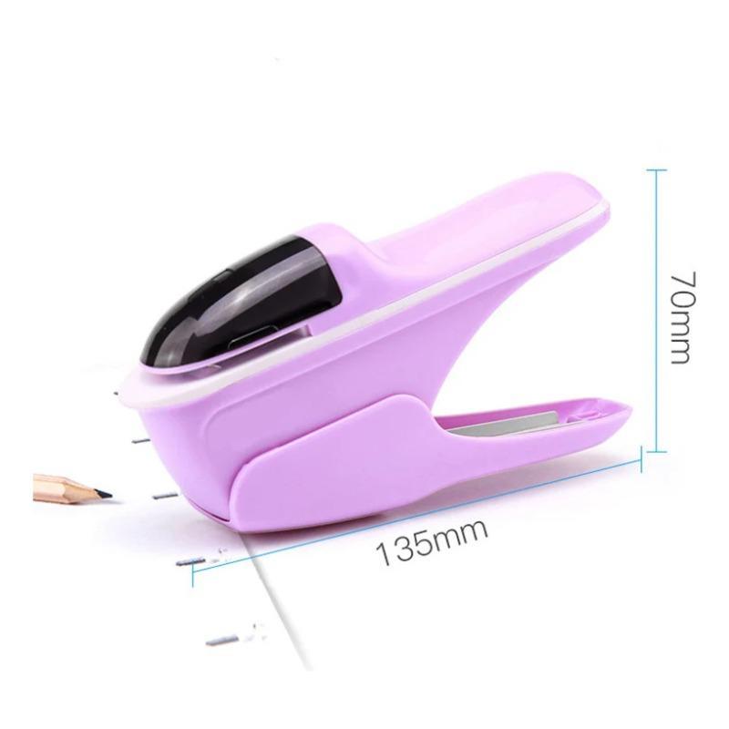 Stapleless Stapler Secures 8 Sheets Without Staples Creative Stationery Pinless Stapler for Student Office Use Puncher