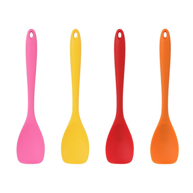 1PC Silicone Flat Head Shovel Integrated all Inclusive Salad Spoon non Stick Pot Spatula Silicone Kitchen Utensils