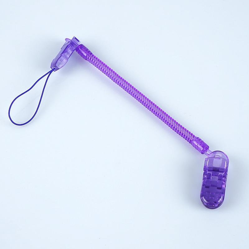 

Stretchable Spring Chain Baby Pacifier Anti-drop Chain Retractable Teether Chain фіолетовий