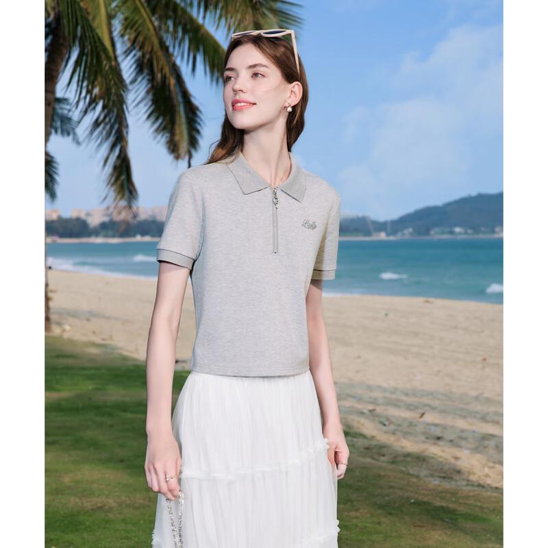 Betu Women's Half-Zip Polo T-Shirt