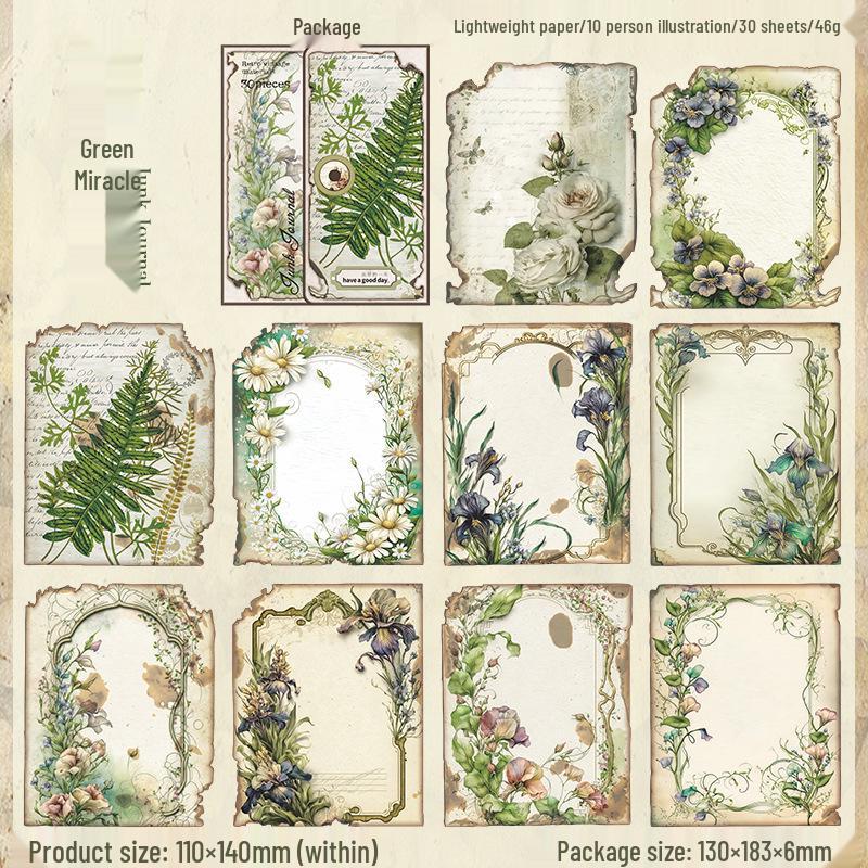 Beautiful Day Lost Garden Paper Series: 30 Art Collage Sheets, 6 Designs