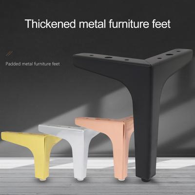 Metal Furniture Leg Strong Load-bearing Non-Slip Easy To Install Multipurpose Triangle Furniture Feet Sofa Couch DIY Replacement Leg