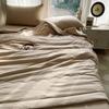 Men's Premium Gray Air-Conditioning Quilt Washable Cotton Summer Cool Quilt Machine Washable Single Double Thin Blanket for Summer