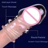 Penis Enlargement Sleeve Cock Ring Reusable Penis Ring Foreskin Bondage Delay Ejaculation Sex Toys for Men Erection Sex Shop