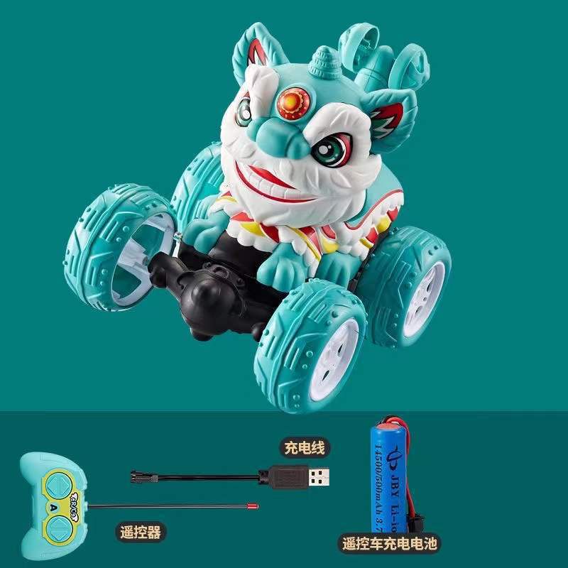 

Детский игрушечный автомобиль с дистанционным управлением «Танец льва» с крутым освещением и динамической музыкой, трюковой самосвал с дистанционным управлением «Танец льва» синий