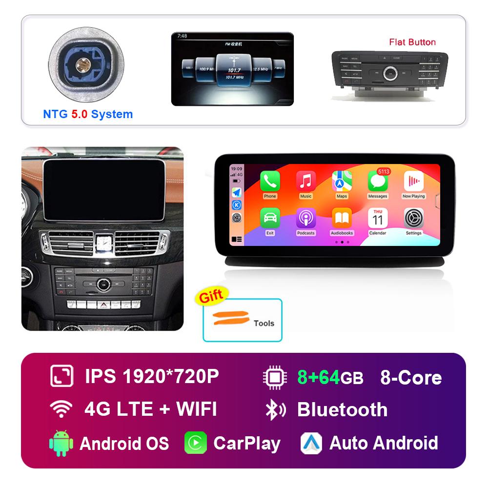 12.3 Inch Android Car Radio Multimedia Player for Mercedes Benz CLS W218 2010 - 2013 NTG 4.5 5.0 System GPS HD Touch Screen