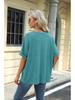 2024 European and American Plus Size Solid Color Loose Short Sleeve Round Neck Women's T-Shirt