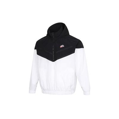Panelled Colorblock Hooded Jacket Men Outerwear Black White DA2493-010