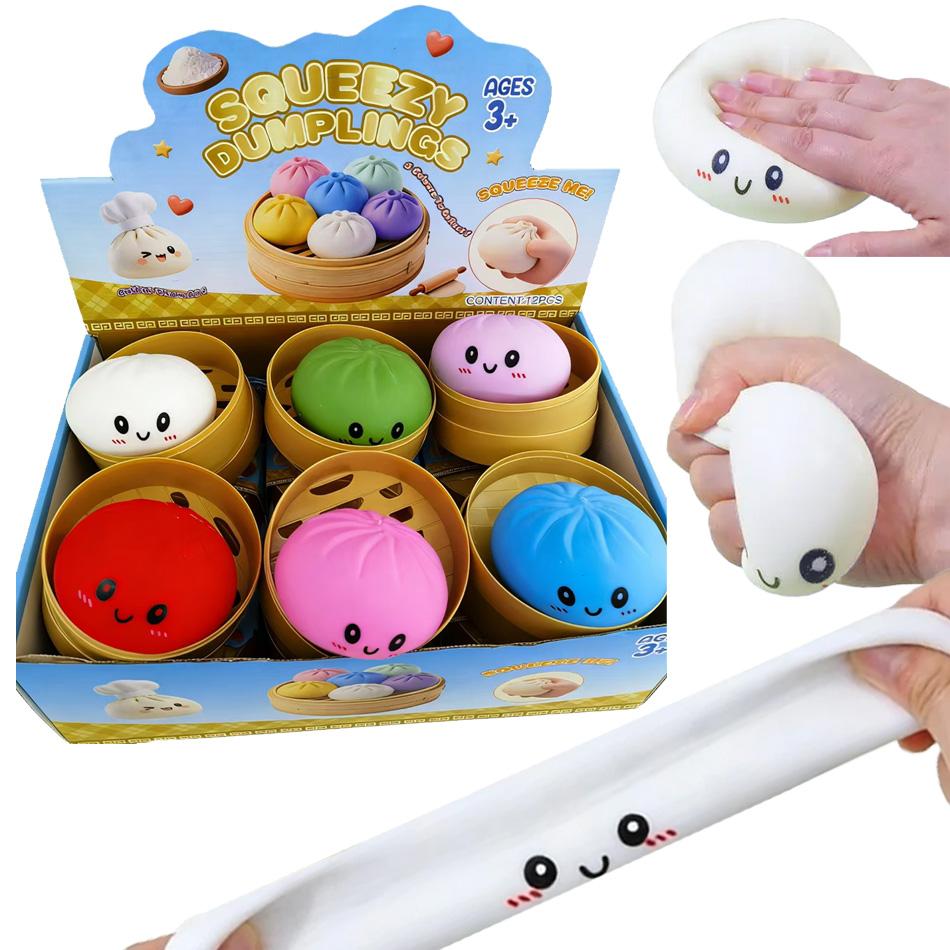 Imitation Stuffed Bun Cha Siu Bao Dumpling Squishies Slow Rebound Vent Toy Novelty Fidget Toy Feel Good Squishy Stress Relief
