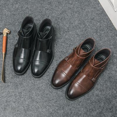 Herenschoenen 2025 Grote Hoge Puntige Laarzen Modieuze Retro Trendy Enkellaarzen Heren Buiten Vrije Tijd