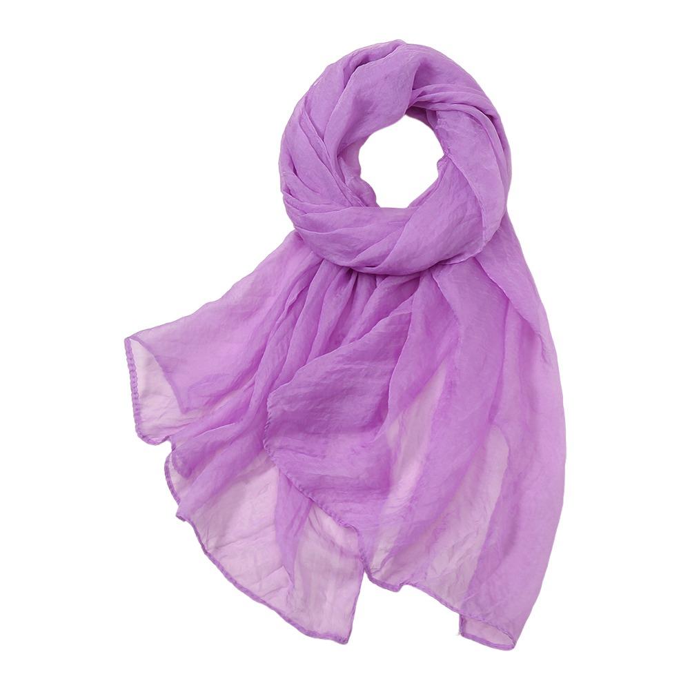 

Long Chiffon Scarf Solid Color Female Wrap Shawls Elegant Sunscreen Shawl Summer