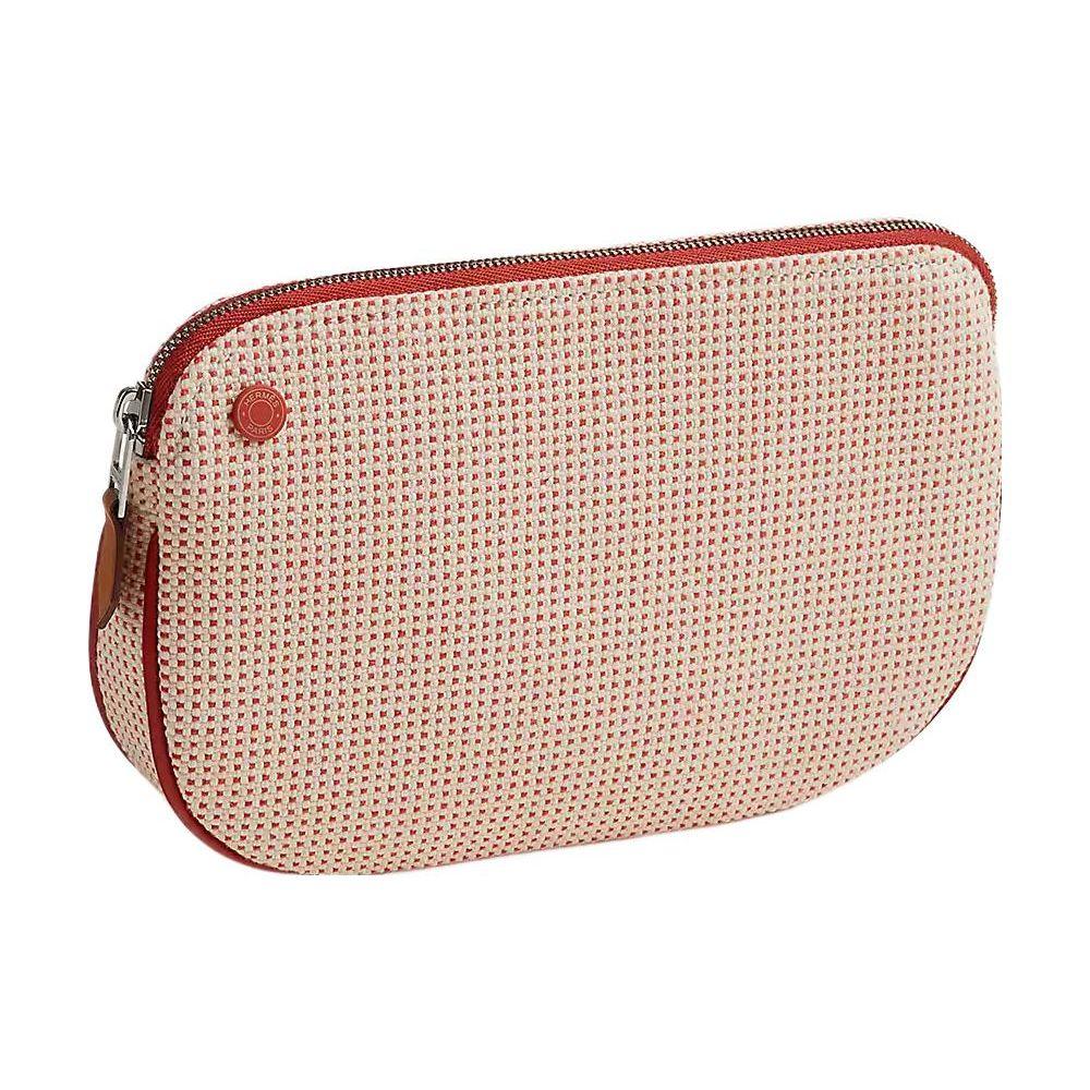 

Hermes Echappee Cotton Clutch Bag Toiletry Bag Unisex clutch bag Crimson H103607M01 Box Not Included