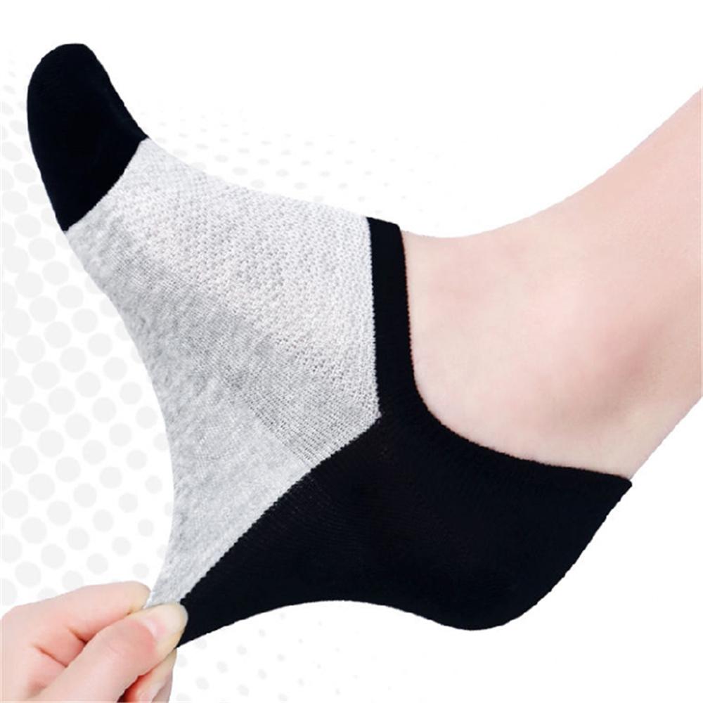 5 Pairs No Show Men Boat Socks Summer Non-Slip Silicone Invisible Cotton Socks Breathable Male Ankle Socks Slippers