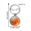 Basketball Layup Lover Keychain - Glass-Embossed Sports Gift
