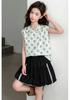Girls' Floral Cool-Touch Sleeveless Top & Bloom Shorts - New 2026 Korean Style Summer Set