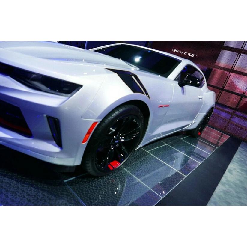 2 szt. Błyszczące Naklejki Paski Hash Marks na Błotnik Boczny Dla Chevy Corvette Camaro