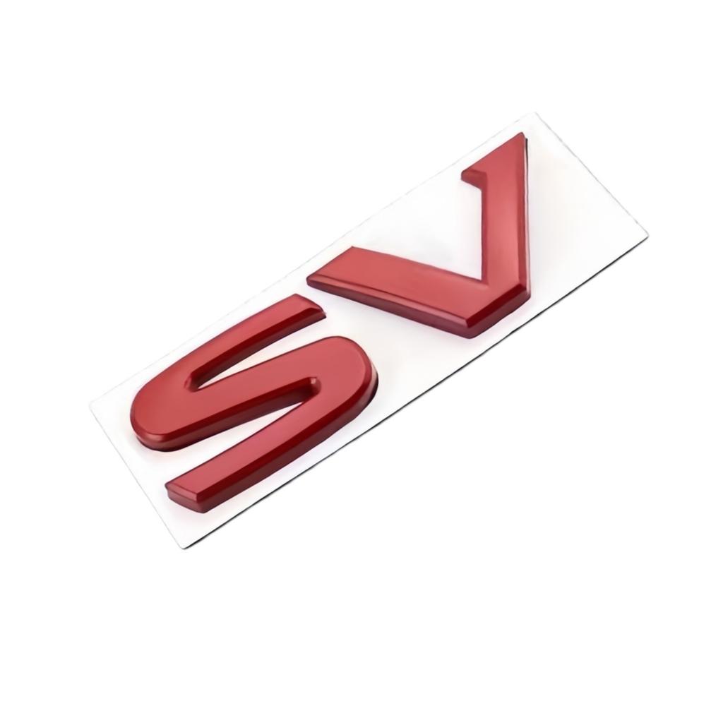 3D Metal SR SV Logo badge Sticker Side Fender Trunk Rear Emblem Decal