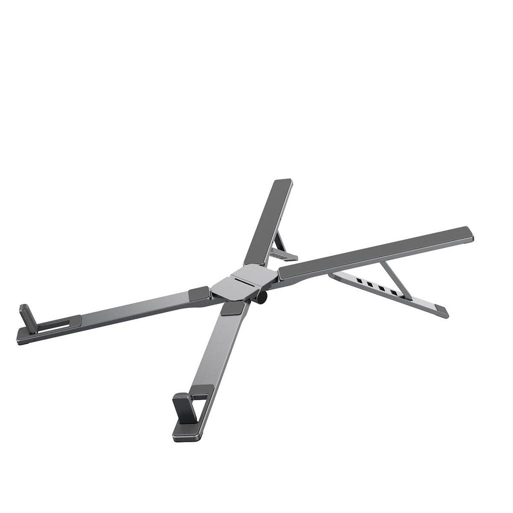Aluminum Alloy Laptop Stand: Lightweight, Foldable, Dual-Layer Cooling and Elevation.