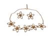 Eco-friendly Elegant Metal Floral Necklace & Earrings Set for Women