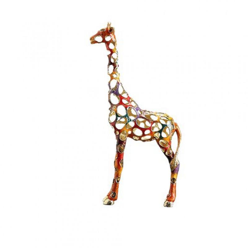 Giraffe Enamel Decor Figurine Modern Home Living Room Entryway TV Cabinet Ornament