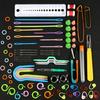 Crochet Hook Kits Knitting Needle Weaving Sewing Tool Clip Marker Set for Women