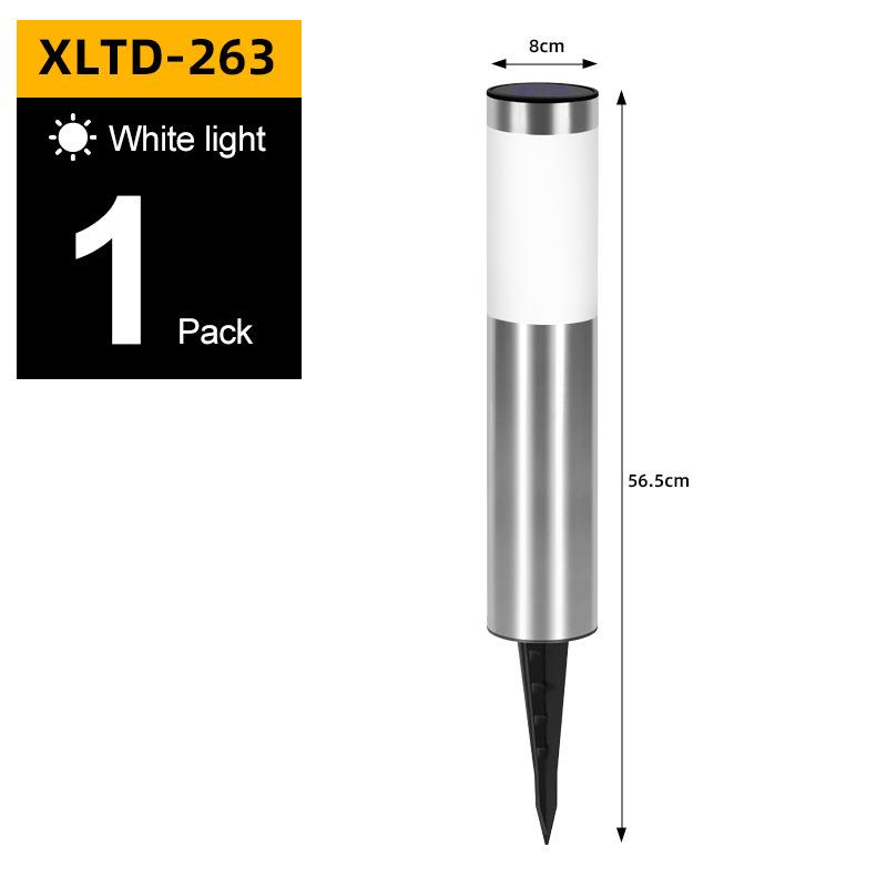 Solar Stainless Steel 3-LED Modern Waterproof Outdoor Garden Lamp
