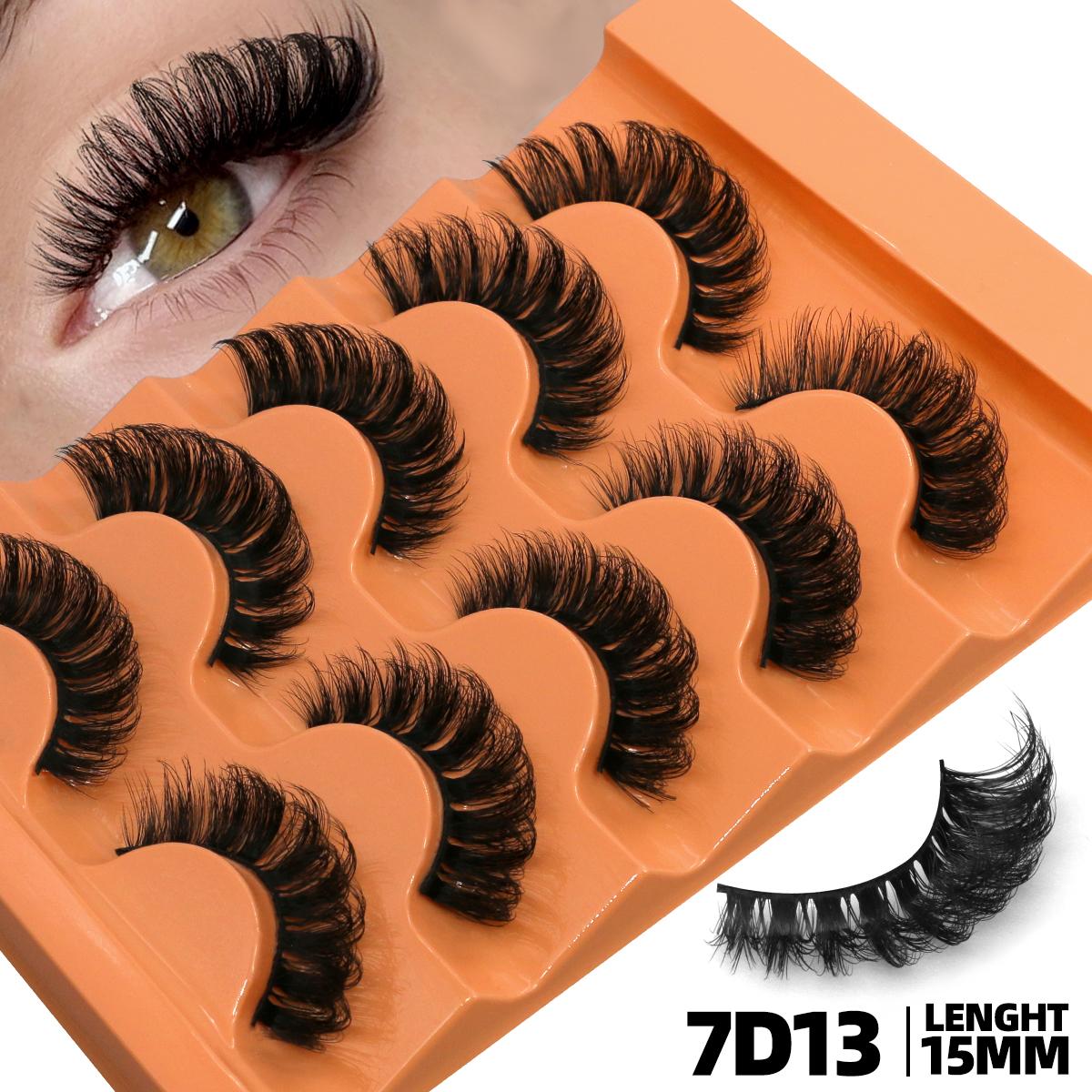 

5 пар пушистых ресниц 8D объемные накладные ресницы русские полоски наращивание ресниц толстые мягкие вьющиеся накладные ресницы макияж