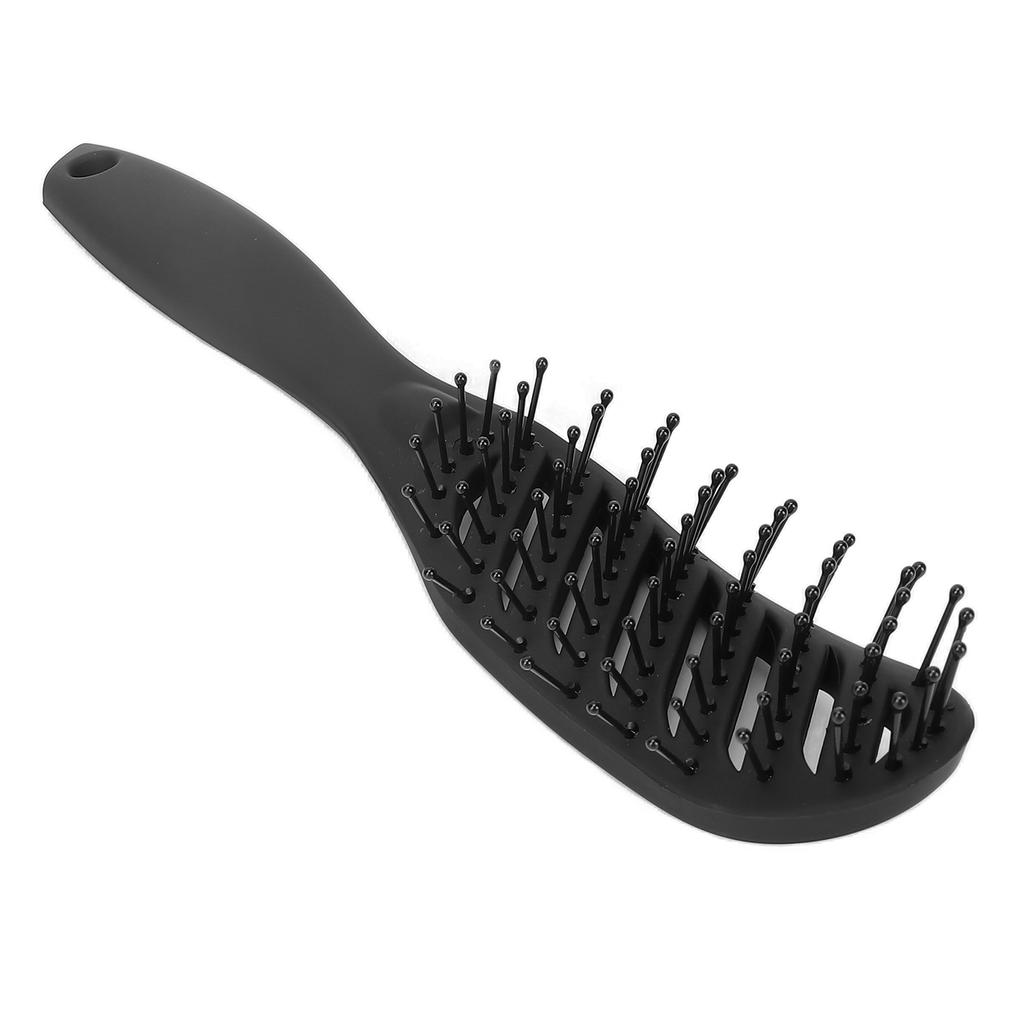 Meniskus Haarkamm Nass- und Trockenkamm Nylon Styling Friseur Haarmassagebürste Schwarz