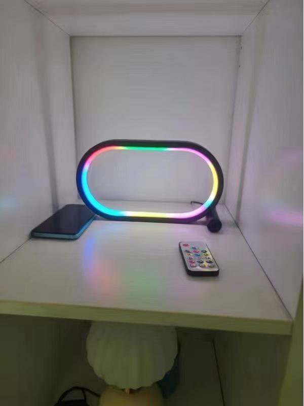 RGB Ambient Light Ring: Creative Decorative Lamp for Desktop or Bedside, Perfect for Night Light and E-sports Setup.