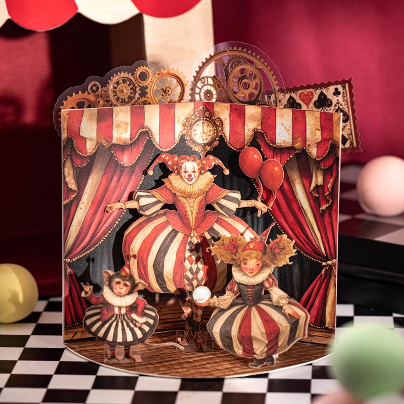 Carnival Circus Scenery Sticker Pack: 15 Sheets, 6 Styles