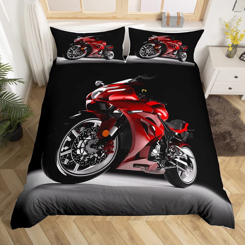 Dynetrekk for terrengsykkel Ekstremsport Sengetøysett Sykkelfører Dundyne Trekk Racing Dirt Bike Dynetrekk Twin Queen Size