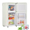 Lodówka Retro 60L Lodówka 7 Ustawień Temperatury Światło LED Strefa Podwójna Mini Lodówka Domowa 22L Pojemność Zamrażarki 102 KWh/Rok -27-13 Stopni