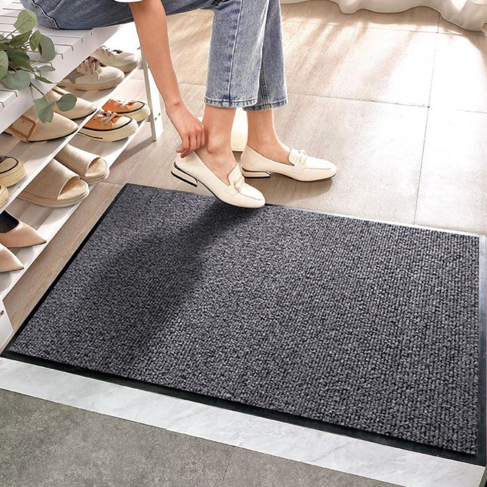 Rubber Doormat, Smooth, Gray, Anti-slip, Soft, 90 X 150cm
