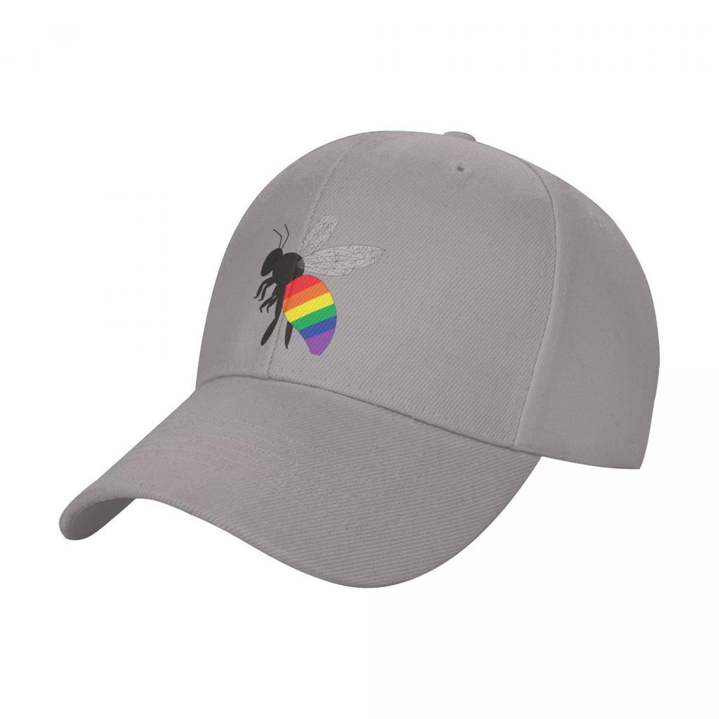 Pride Bee LGBTQ+ Flag Baseball Cap Summer Hat Custom Hat Snap Back Hat Male Women's